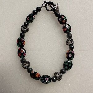 Chic Floral Heart Beaded Bracelet